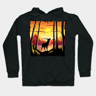 Watch the deer's silhouette Hoodie